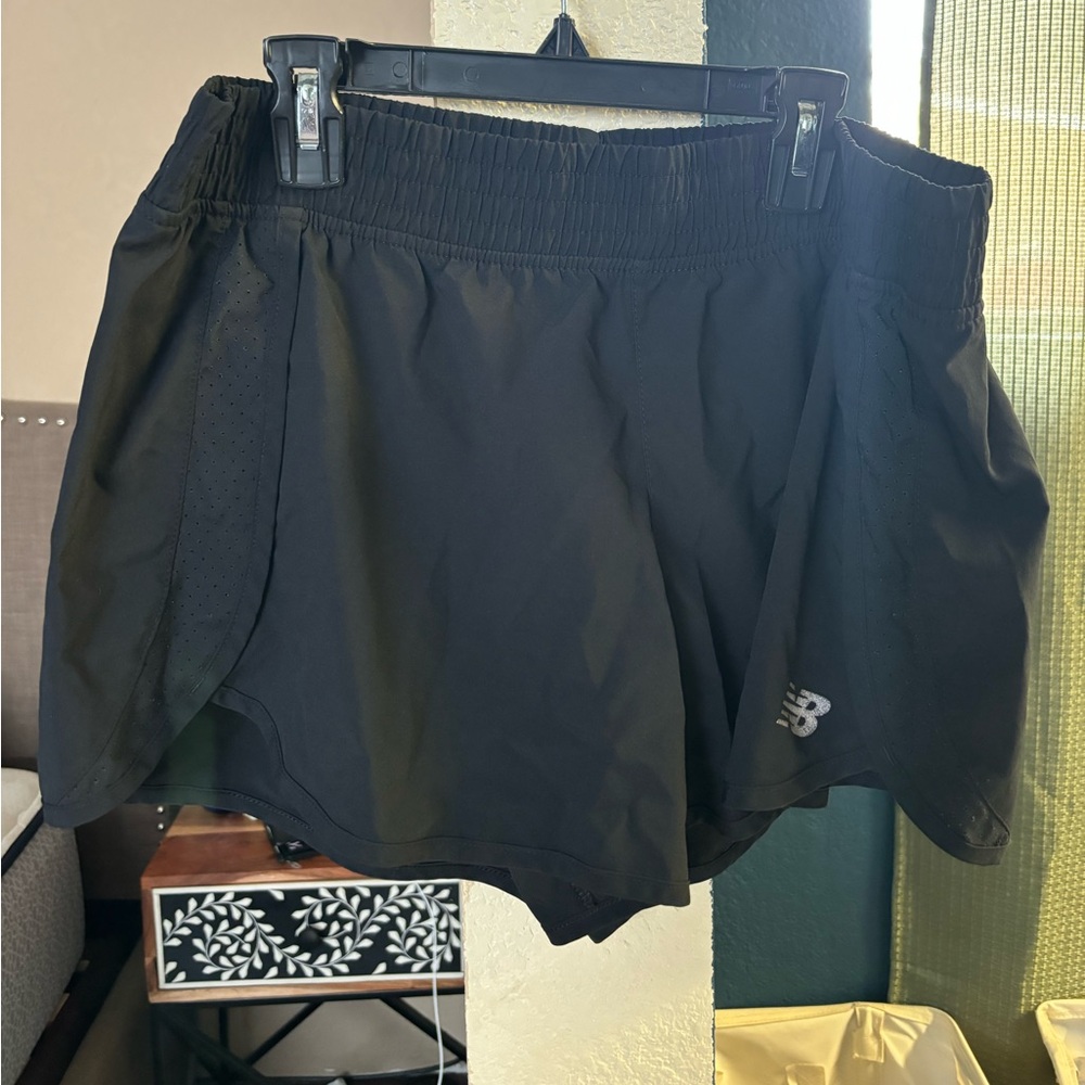 New balance black running shorts